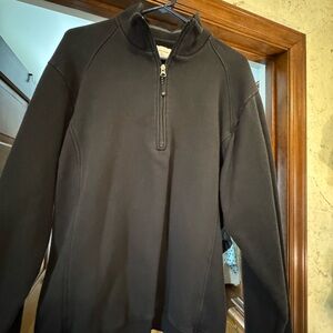 Black Quarter-Zip Men's Sweater